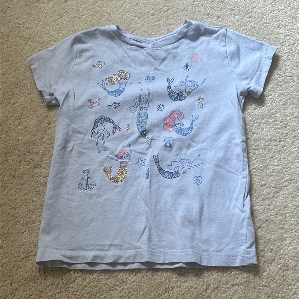 Crewcuts Blue Mermaid Tee Short Sleeve